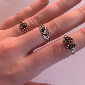 Knuckle rings set of 3
